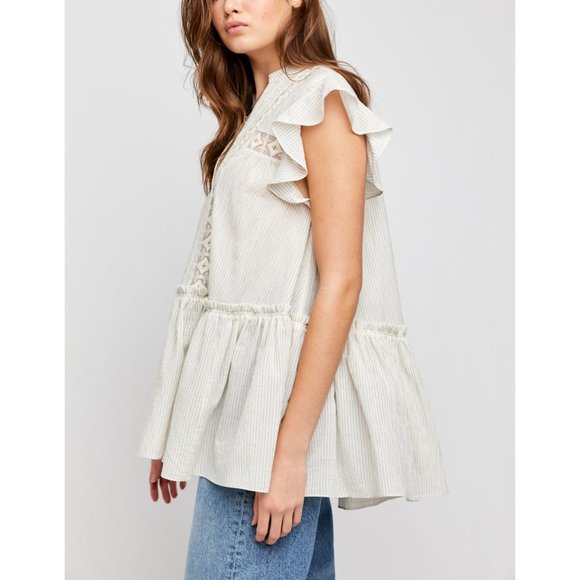 🎉LAST CHANCE🎉 NWT Free People Baby Blues Tunic / Cream Combo - Picture 5 of 9